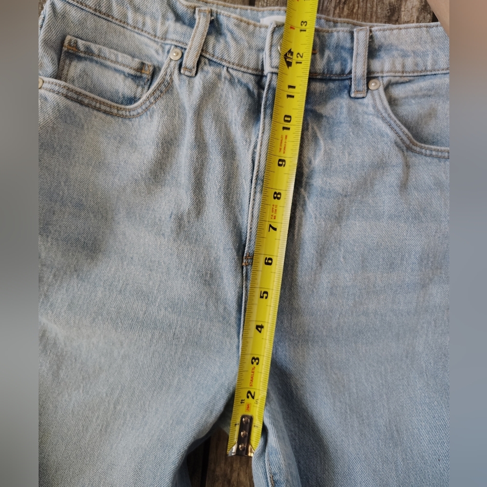 Loft Cuffed Wide Leg Denim Lightwash Jeans - Picture 4 of 15